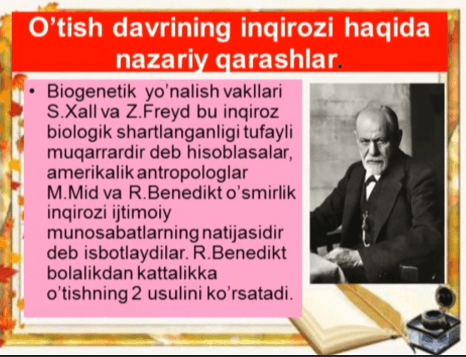 O'smirlik davrida psixik rivojlanish xususiyatlari