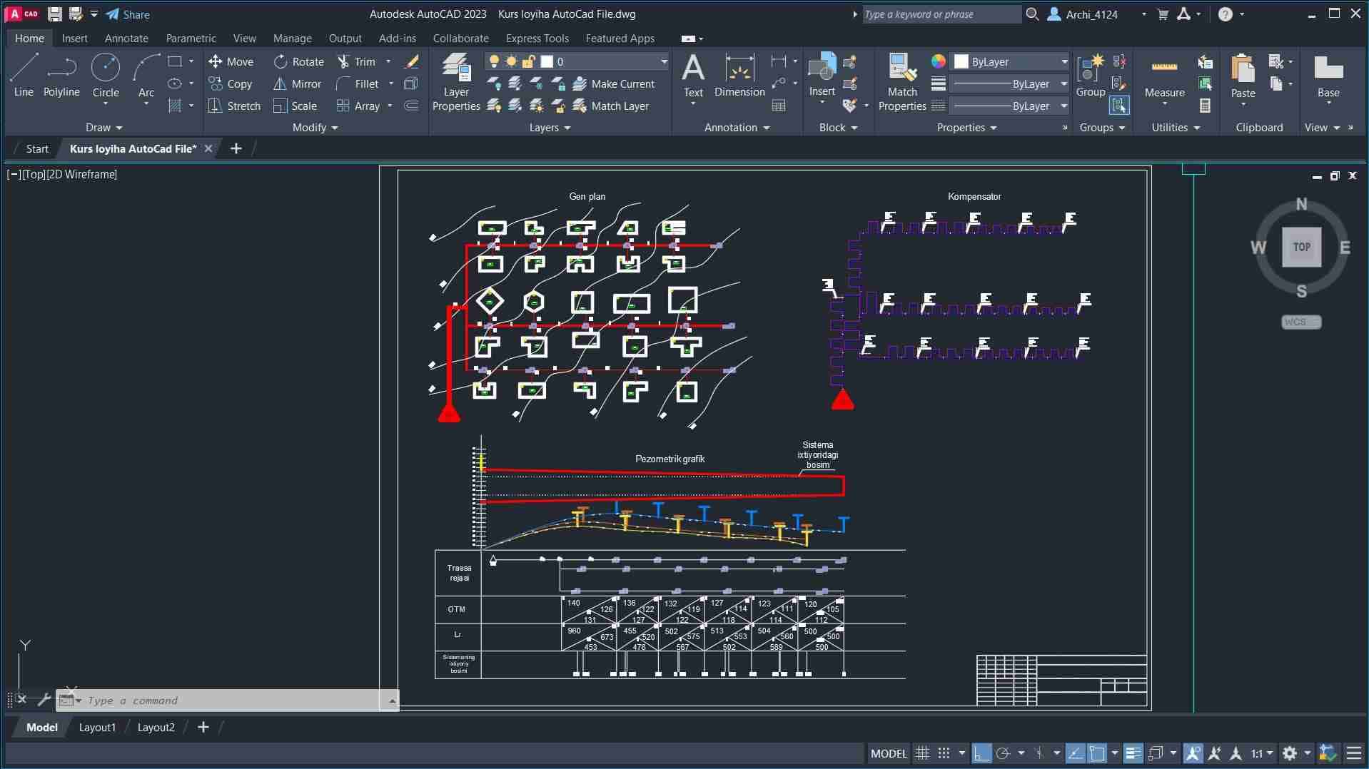 Issiqlik ta'minoti tizimlari kurs loyiha