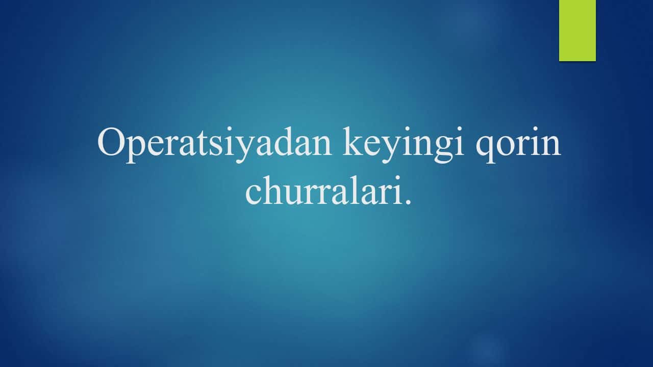 Operatsiyadan keyingi qorin churralari