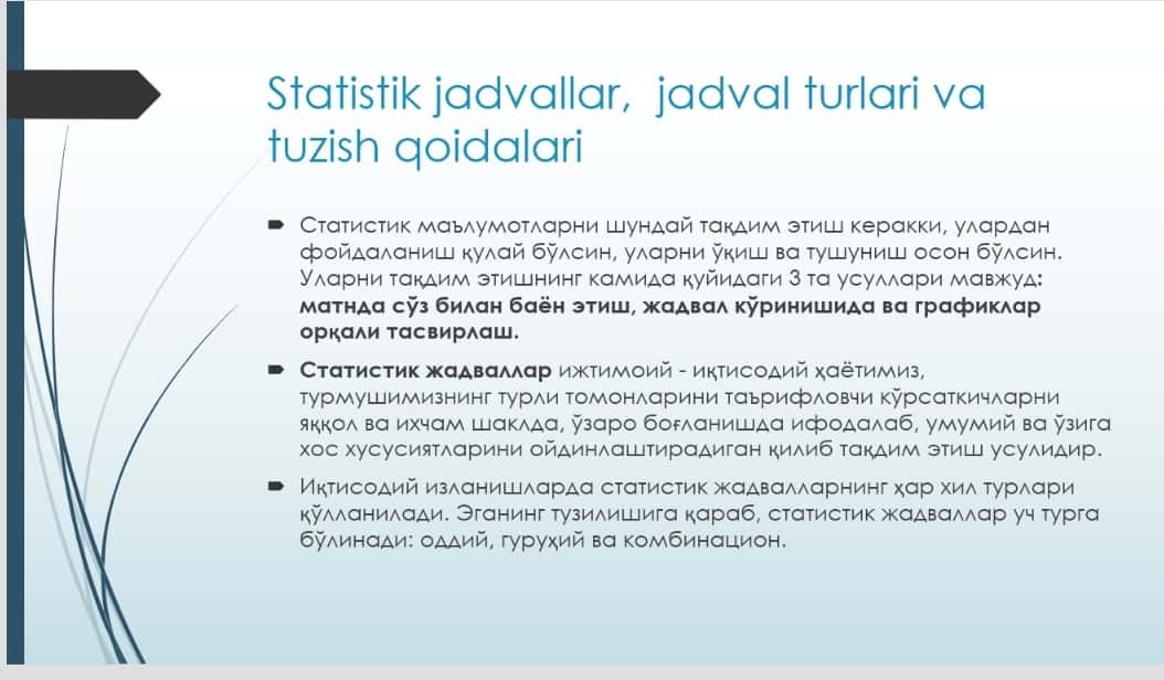 Statistik jadval va grafiklar