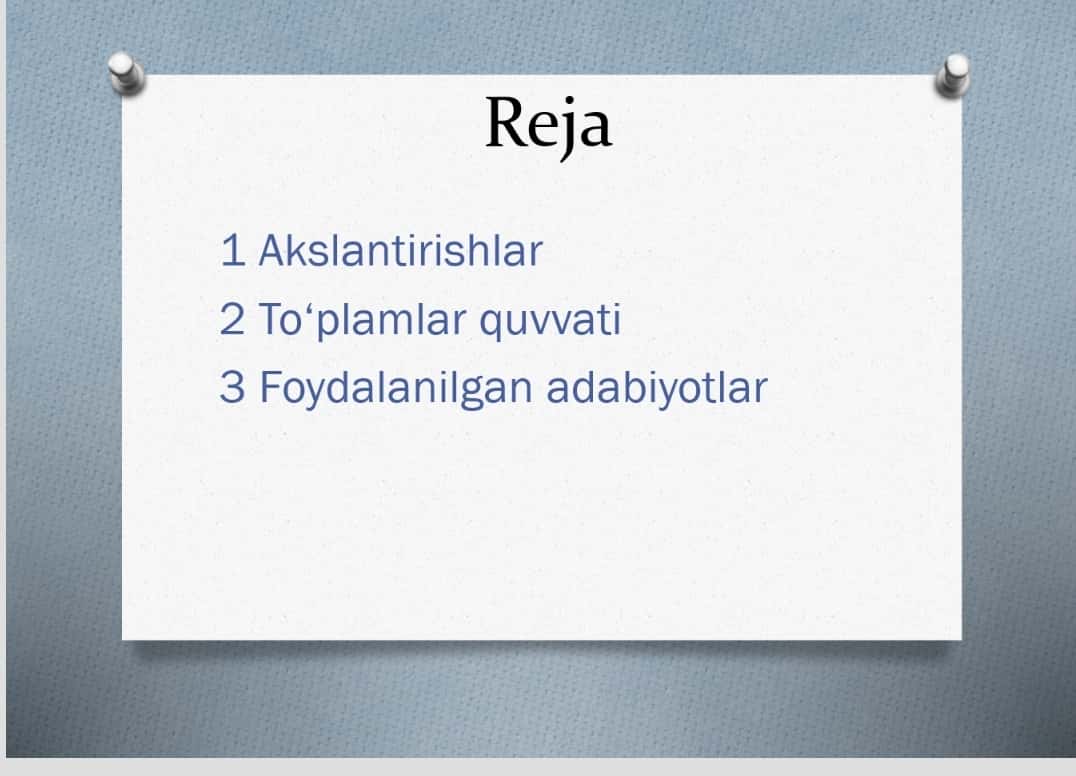 inyektiv akslantirishning to'plamlar quvvatiga bog'liqligi