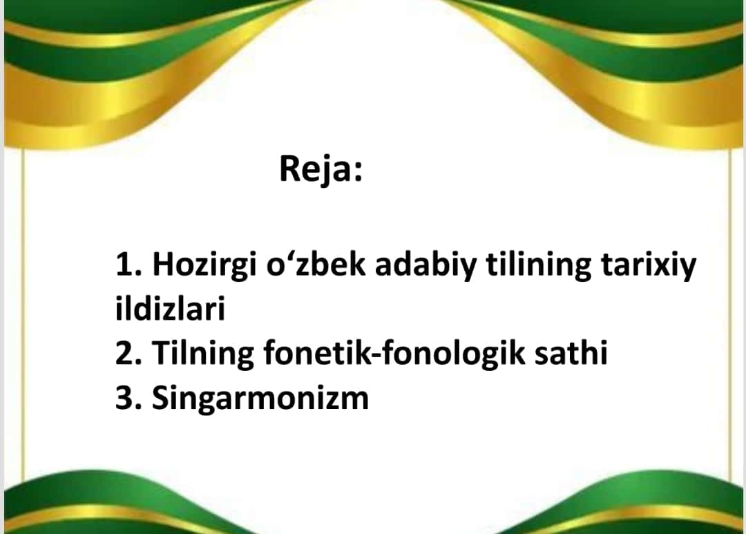 Hozirgi oʻzbek adabiy tilining tarixiy ildizlari va dialektal asoslari