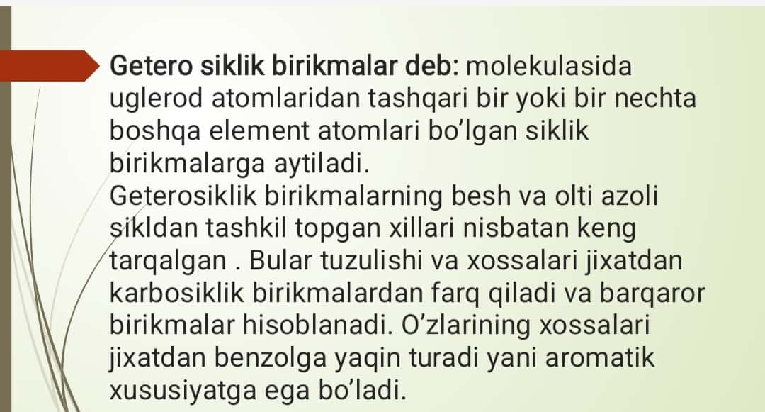 Geterohalqali birikmalar asosida ishlab chiqarilgan zamonaviy dori vositalari