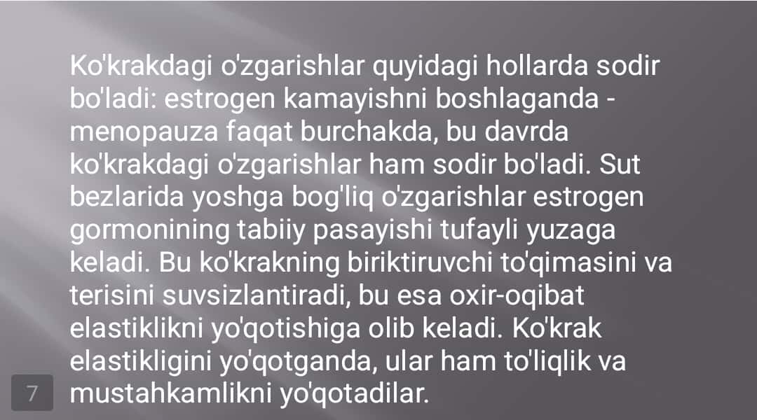Sut bezlarning yoshga doir o'zgarishi