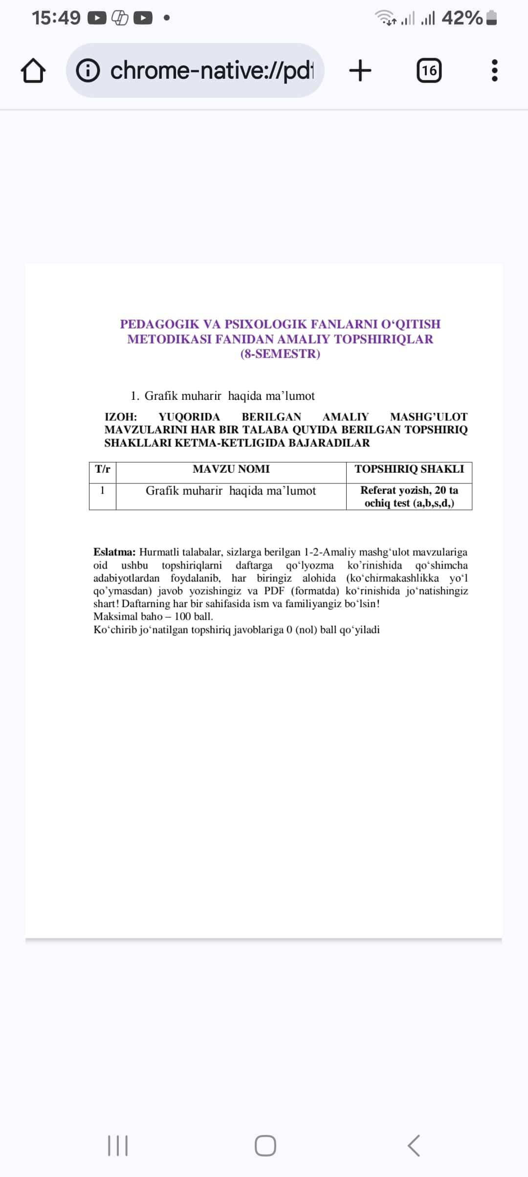 Bolalarda oʻyin faoliyatining psixologik ahamiyati