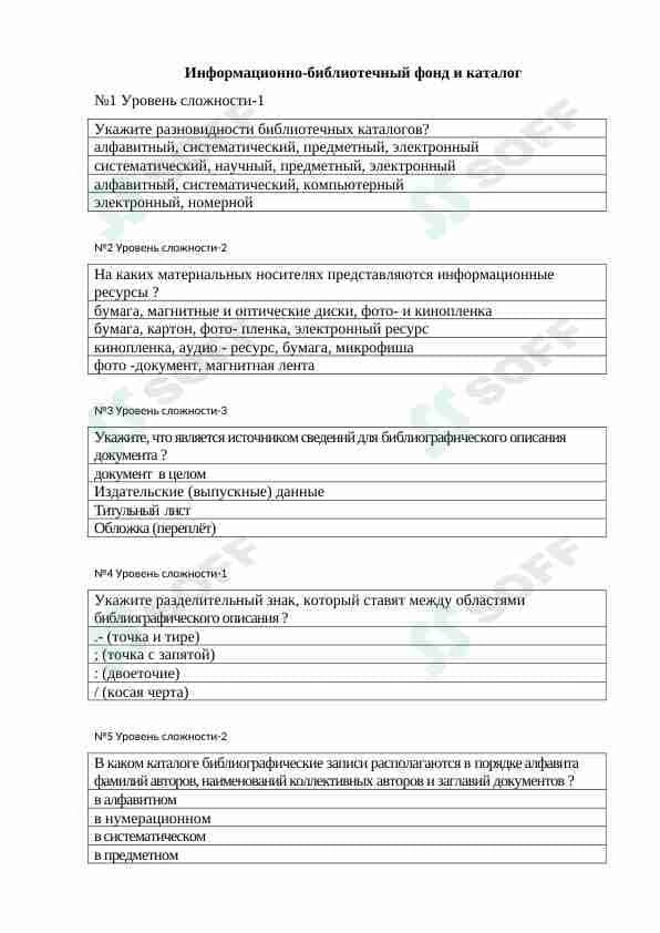 Информационно-библиотечный фонд и каталог