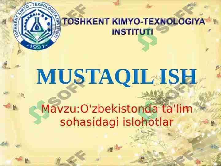 O'zbekistonda ta'lim sohasidagi islohotlar