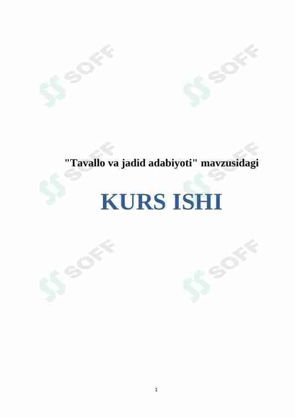 Tavallo va jadid adabiyoti