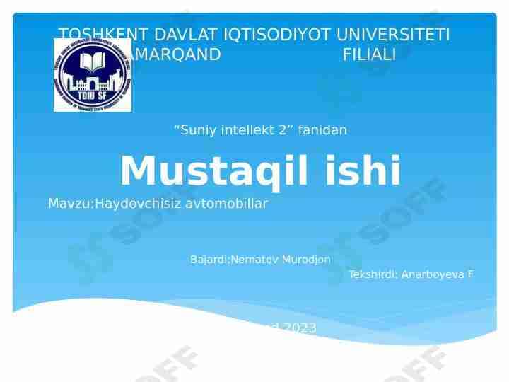 Haydovchisiz avtomabillar