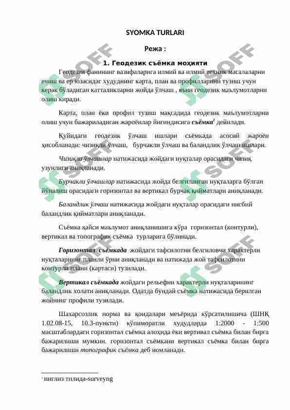 SYOMKA TURLARI