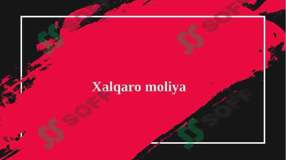 Xalqaro moliya