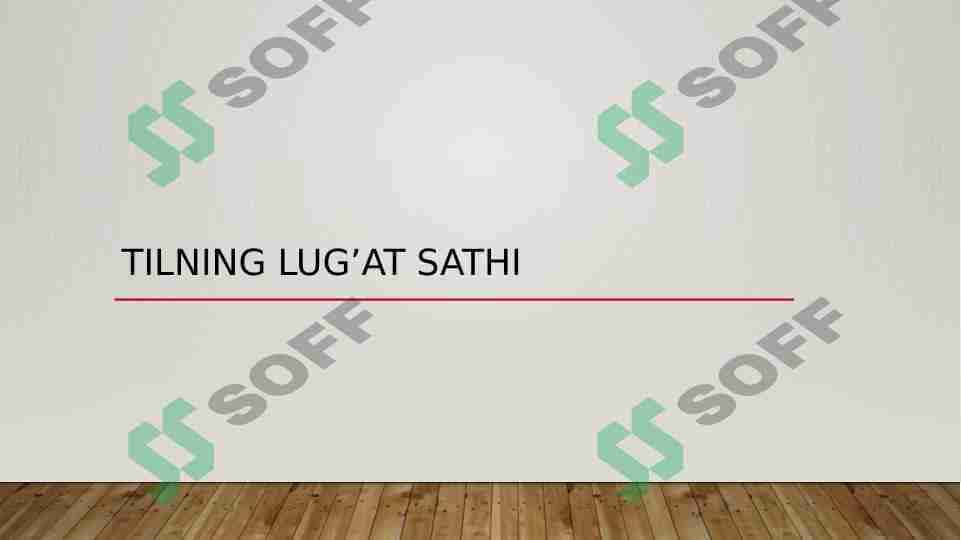 Tilning lug'at sathi