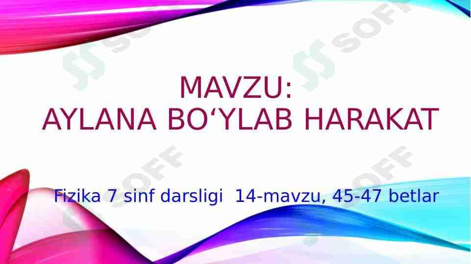 Аylana bo‘ylab harakat