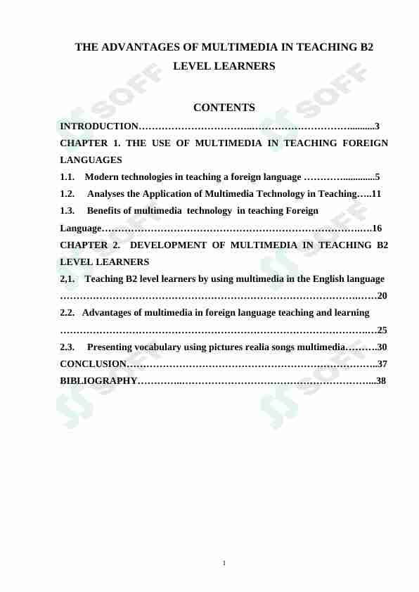 THE ADVANTAGES OF MULTIMEDIA IN TEACHING B2 LEVEL LEARNERS