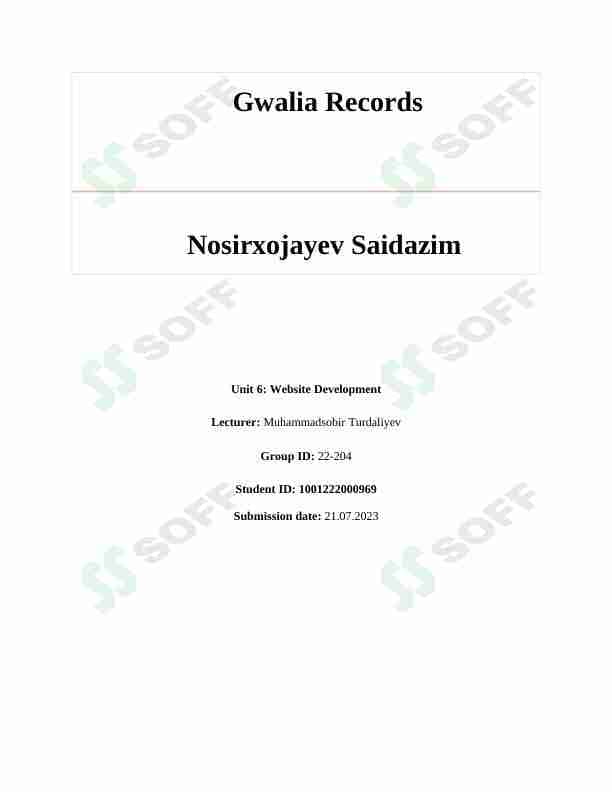 Assignment website