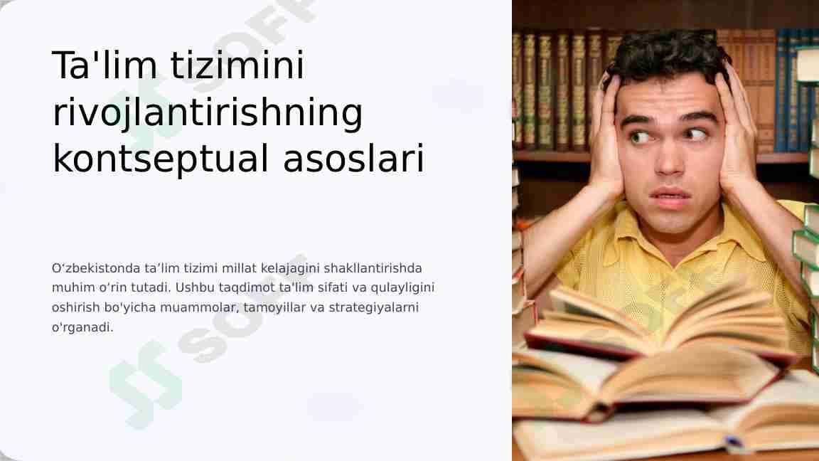 ta'lim tizimini rivojlantirishning kontseptual asoslari