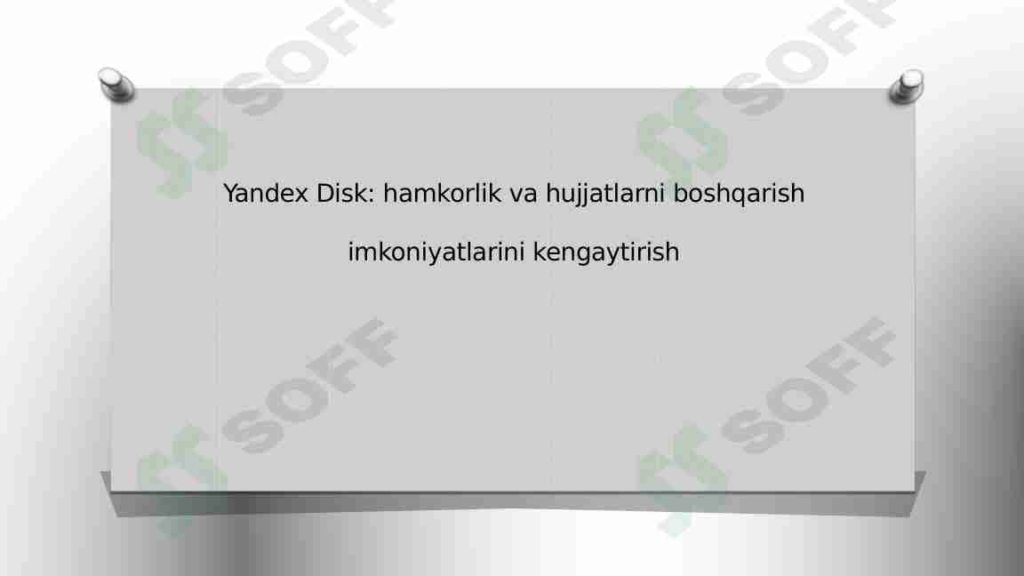 Yandex Disk hamkorlik va hujjatlarni boshqarish imkoniyatlarini kengaytirish