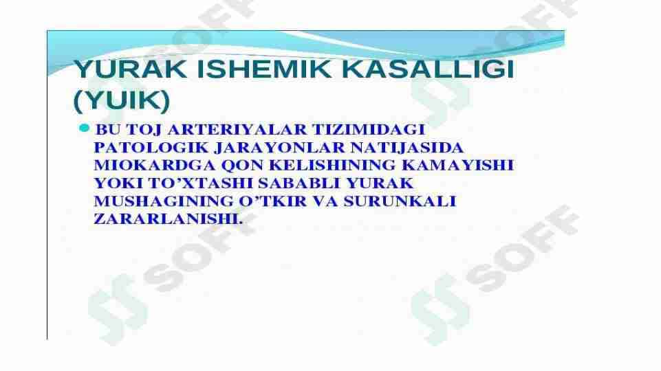 Yurak ishemik kasalligi