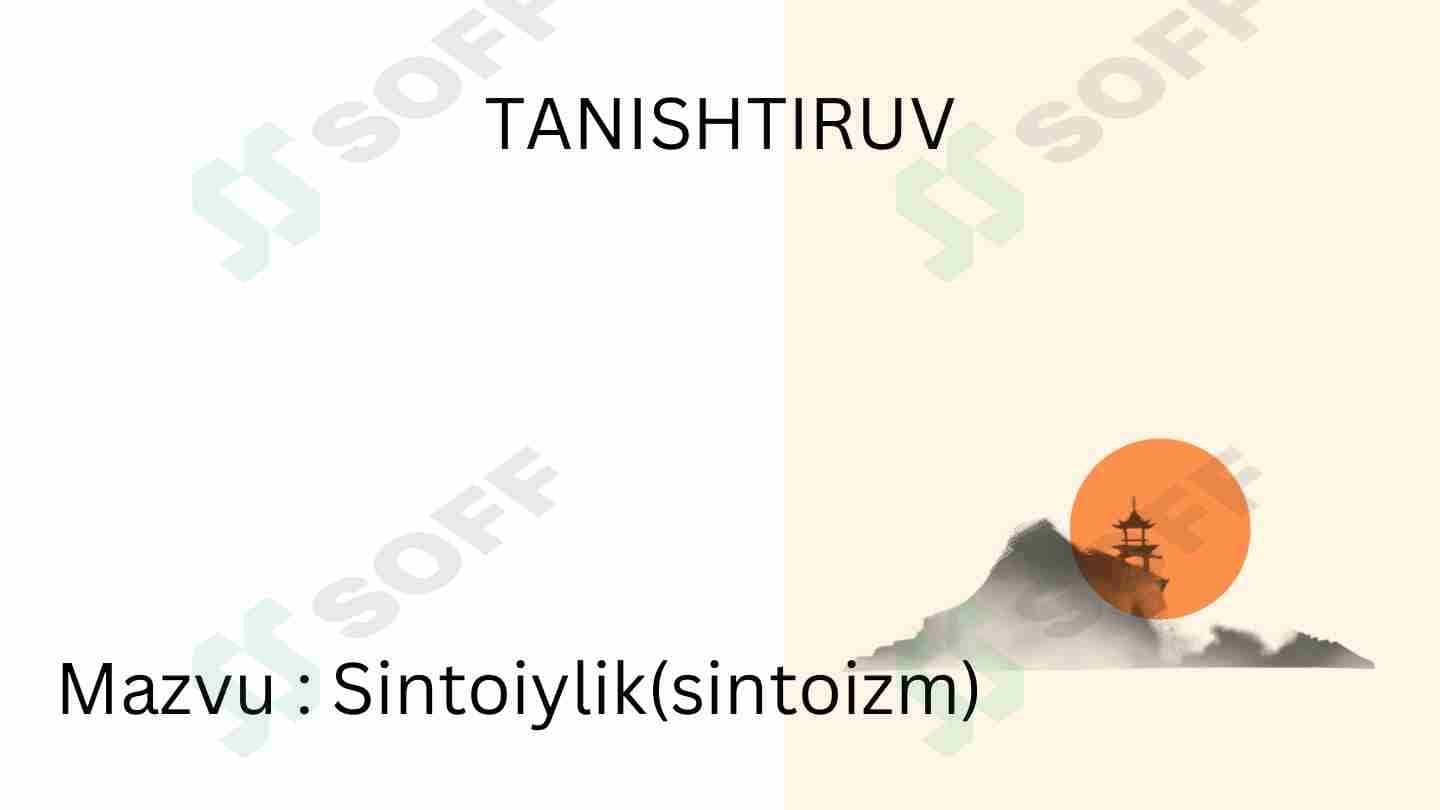 Sintoizm haqida...