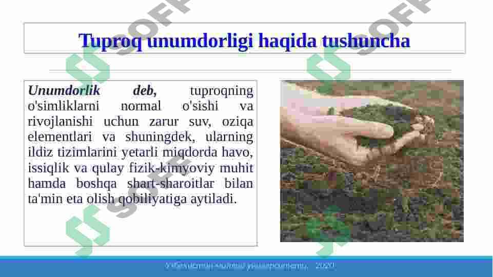 Tuproq unumdorligi