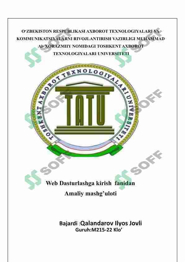 Web dasturlashga kirish