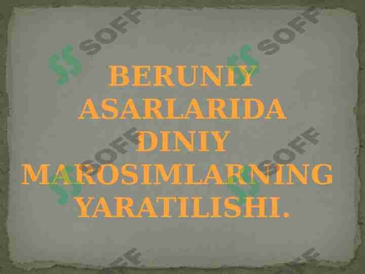 Beruniy asarlari haqida