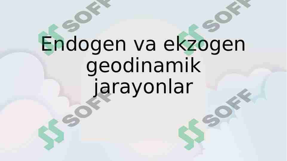 Endogin va Egzogen
