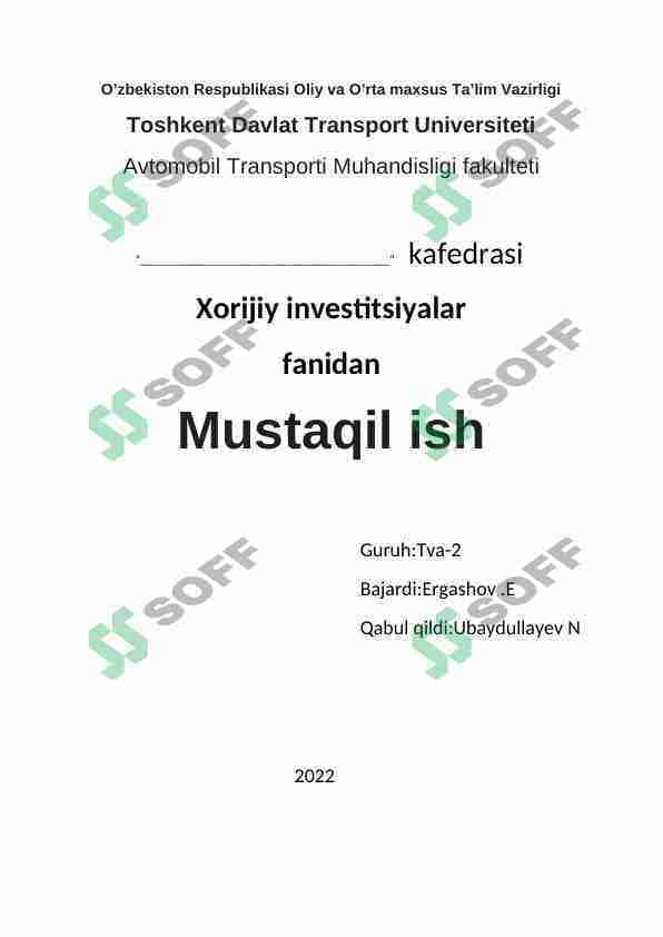 Jahondagi transmilliy korxonalar faoliyati va roli