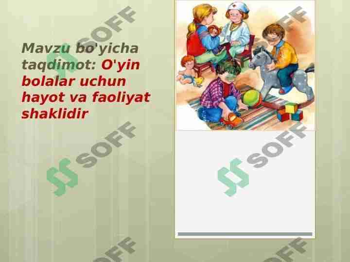 O'yinlar-ijtimoiy faoliyat sifatida