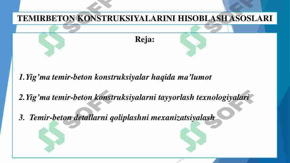 TEMIRBETON KONSTRUKSIYALARINI HISOBLASH ASOSLARI