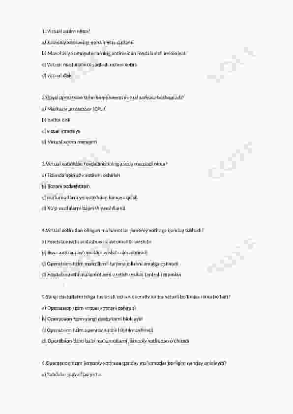 KOMPYUTER TASHKIL ETILISHI BUYICHA