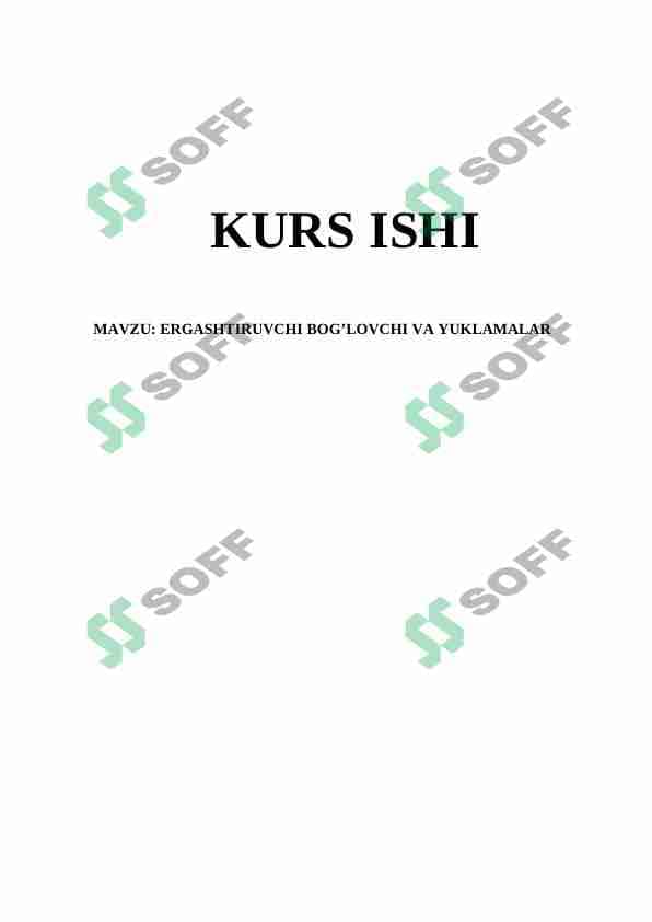ERGASHTIRUVCHI BOG'LOVCHI VA YUKLAMALAR