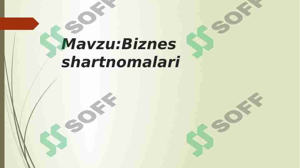 Biznes shartnomalari