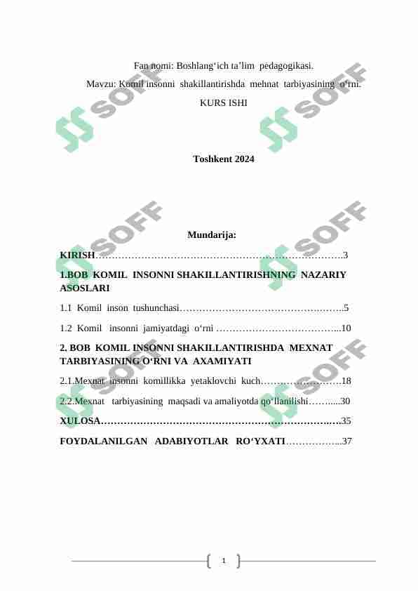 Komil inson shakillantirish