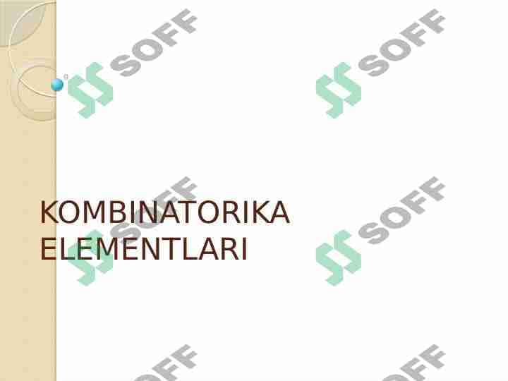 Kambinatorika elementlari