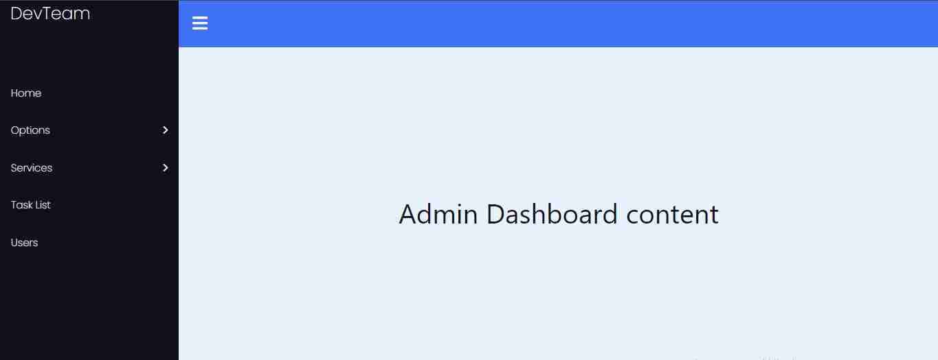 Saytlar Admin paneli uchun ishlatiadigan Dashboard shabloni.