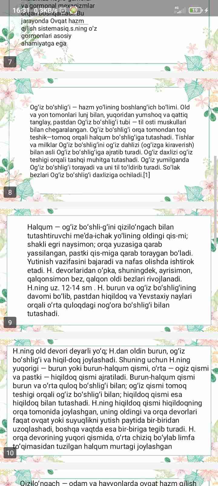 Hazm tizimining filogenezi va buzulishi