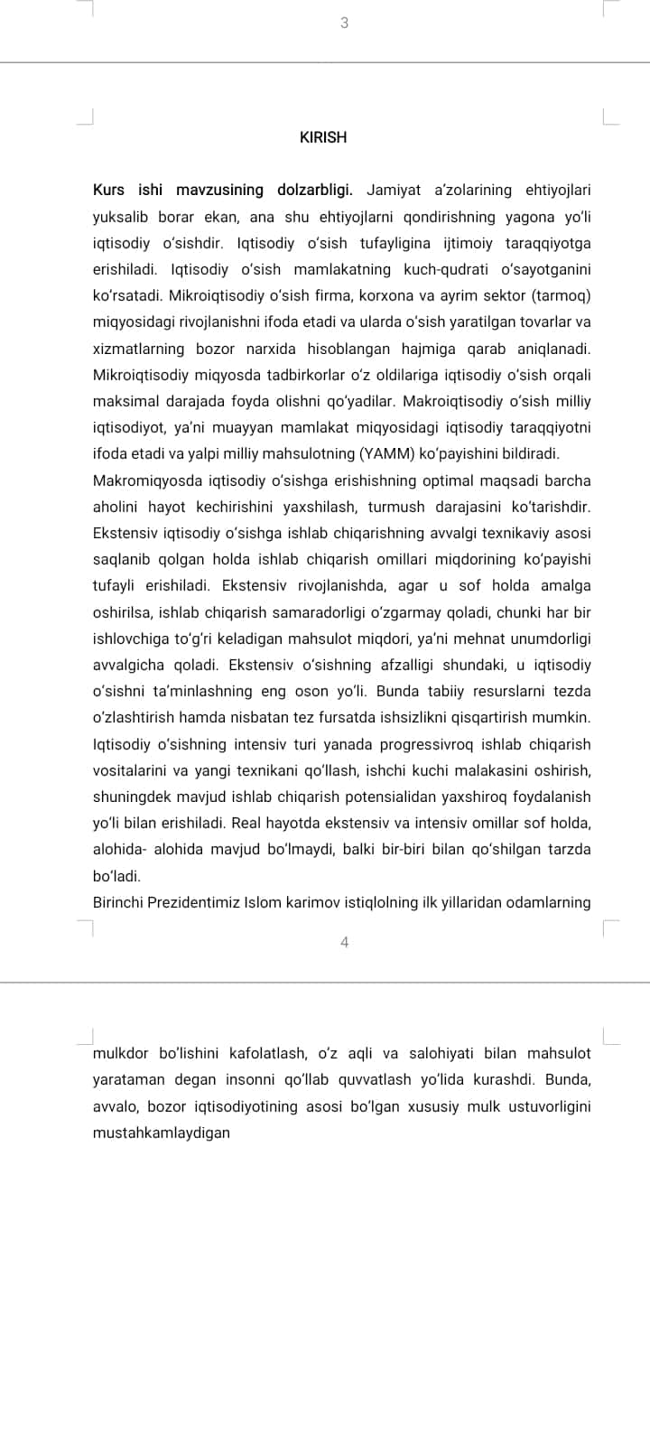 IQTISODIY RIVOJLANISH TO'G'RISIDAGI ASOSIY NAZARIYALAR