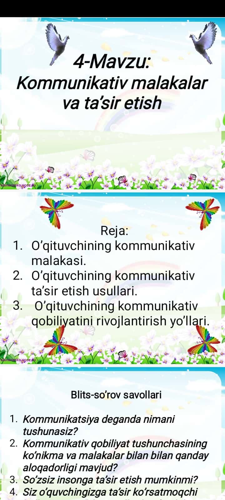 Kommunikativ malakalar va ta’sir etish. Kommunikativ malakalar ped mahorat