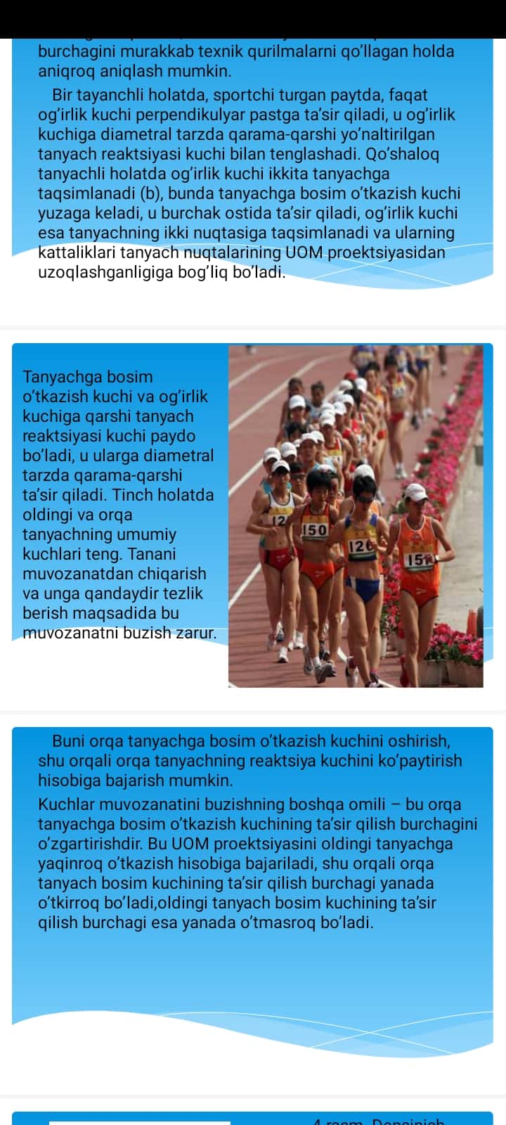 SPORTCHA YURISH TURLARI TEXNIKASINI O’RGATISH METODIKASISPORTCHA YURISH TURLARI TEXNIKASINI O’RGATISH METODIKASI