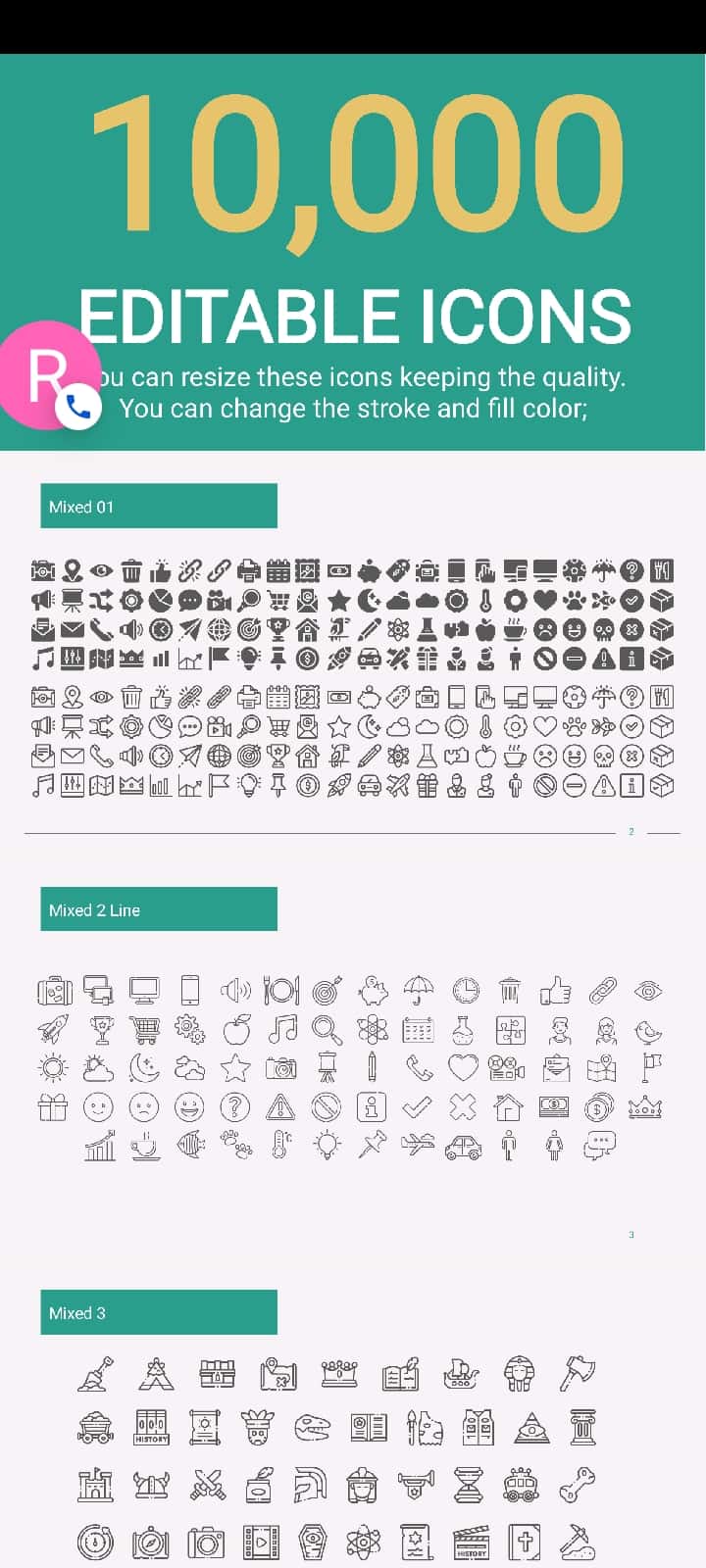 Ikonkalar 10000 ta to'plam. Icons