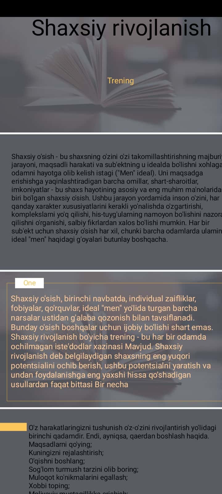 Shaxsiy rivojlanish