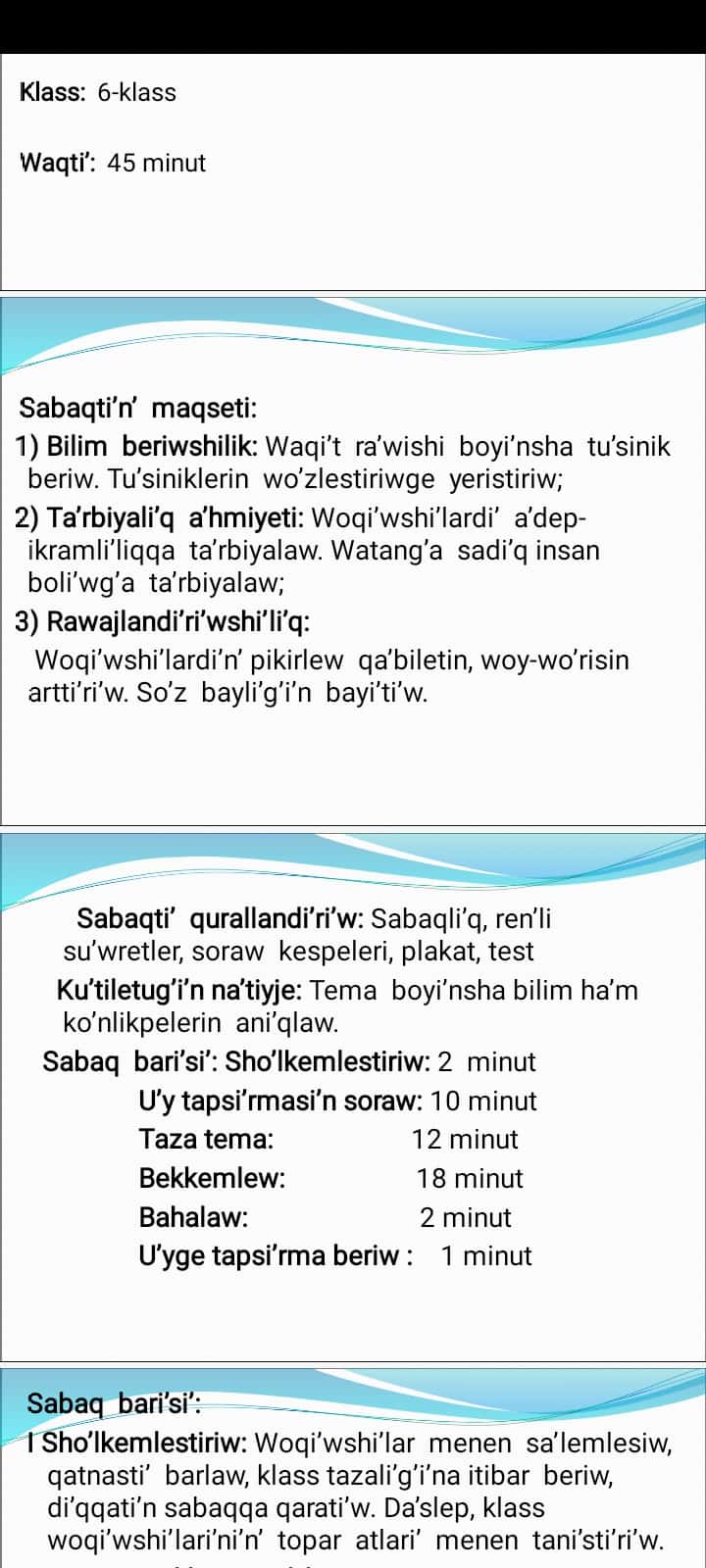 Ra’wishtin’ ma’nisine qaray tu’rleri. Waqi’t ra’wishi.