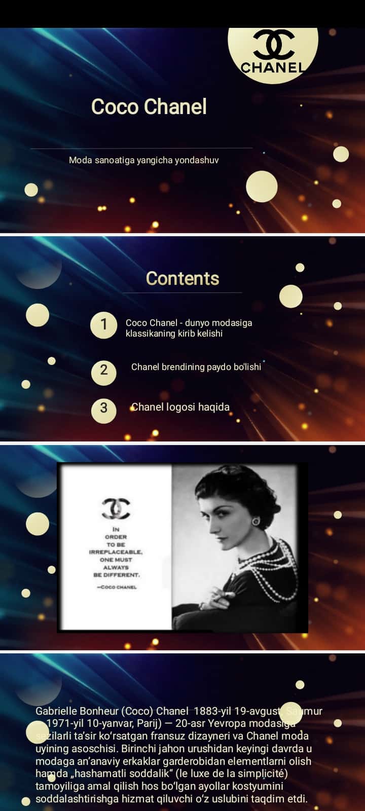 Coco chanel.
