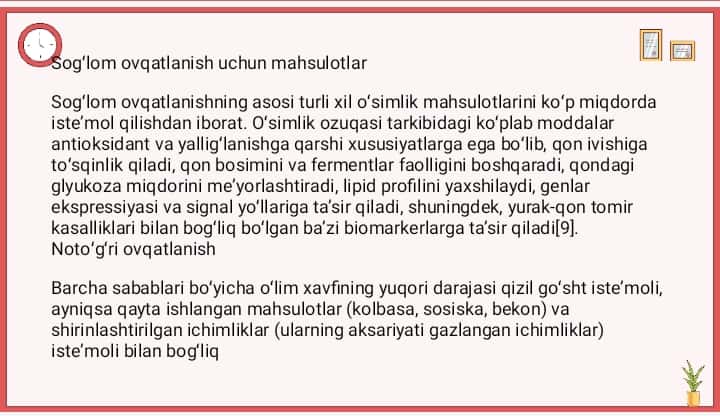 Sog‘lom turmush tarzi. To‘g‘ri ovqatlanish