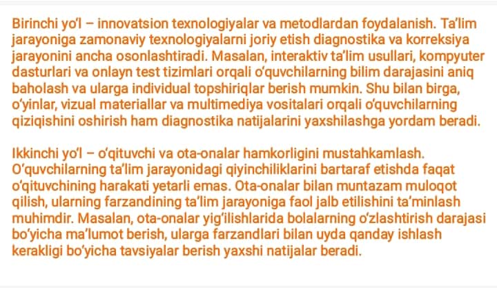 O'quv tarbiya jarayonida Pedagogik diagnostika va korreksiya