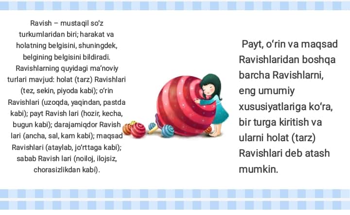 Mavzu: Ravish so‘z turkumi uning leksik grammatik xususiyatlari