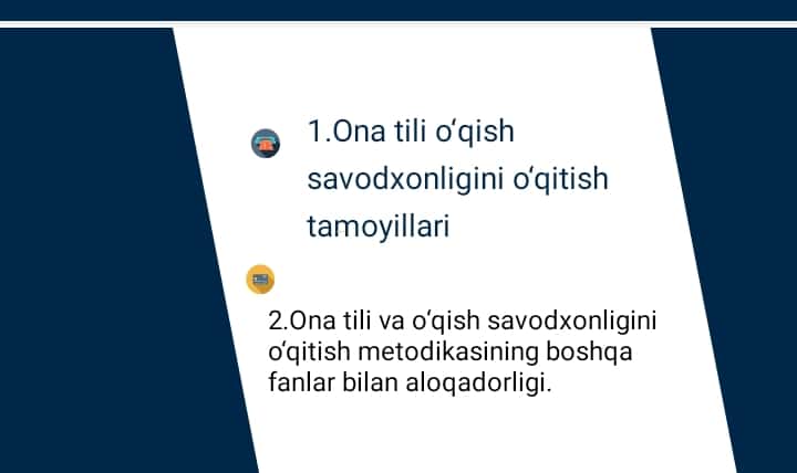 Mavzu: Ona tili o‘qish savodxonligini o‘qitish tamoyillari, ona tili va o‘qish savodxonligini o‘qitish metodikasining boshqa fanlar bilan aloqadorligi.