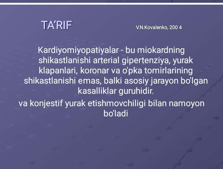 Kardiomiopatiyalar