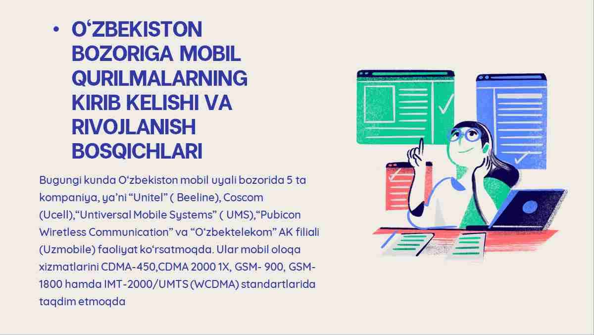 O‘ZBEKISTON BOZORIGA MOBIL QURILMALARNING KIRIB KELISH VA RIVOJLANISH BOSQICHLARI
